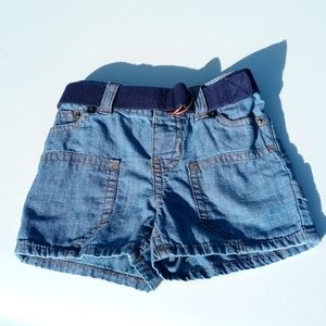 Ralph Lauren Polo Blue Denim Baby Shorts w/Belt Size 6 Months